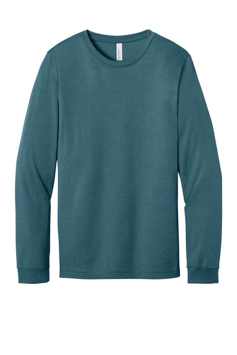 BELLA+CANVAS Unisex Heather CVC Long Sleeve Tee - Heather Slate