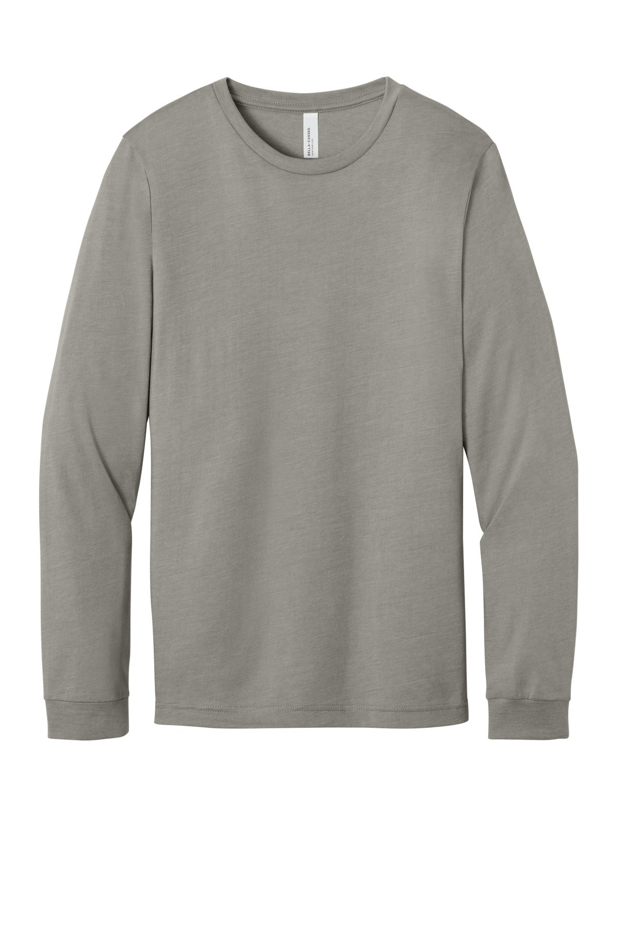 BELLA+CANVAS Unisex Heather CVC Long Sleeve Tee - Heather Stone