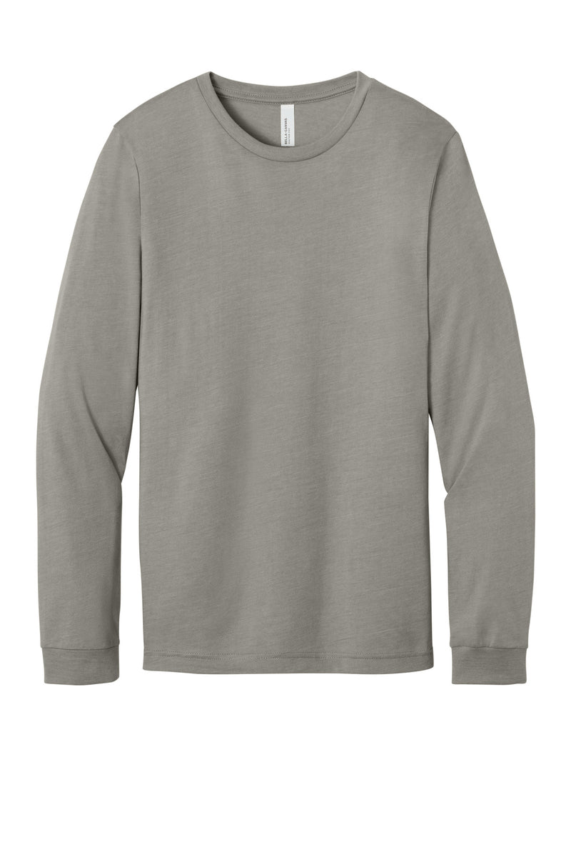 BELLA+CANVAS Unisex Heather CVC Long Sleeve Tee - Heather Stone