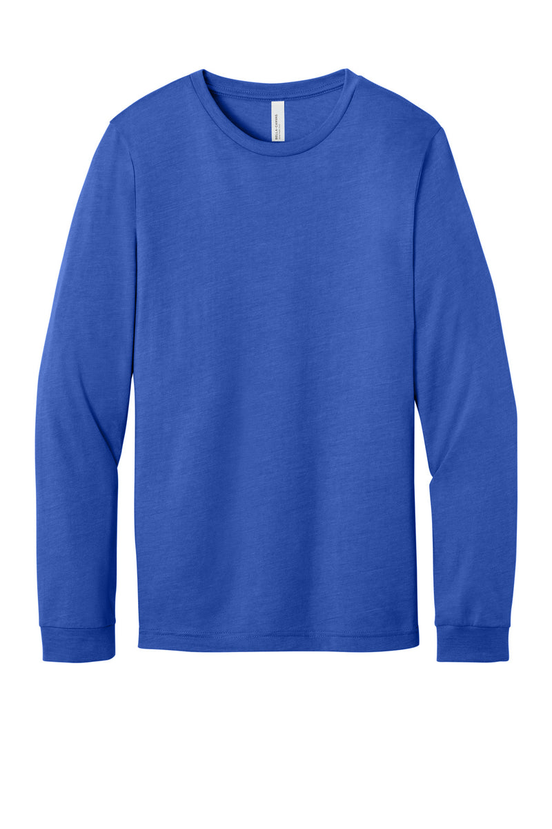 BELLA+CANVAS Unisex Heather CVC Long Sleeve Tee - Heather True Royal