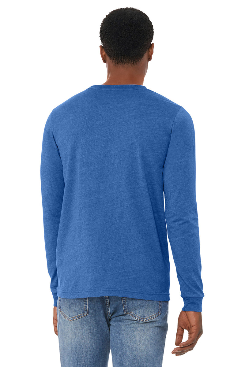 BELLA+CANVAS Unisex Heather CVC Long Sleeve Tee - Heather True Royal
