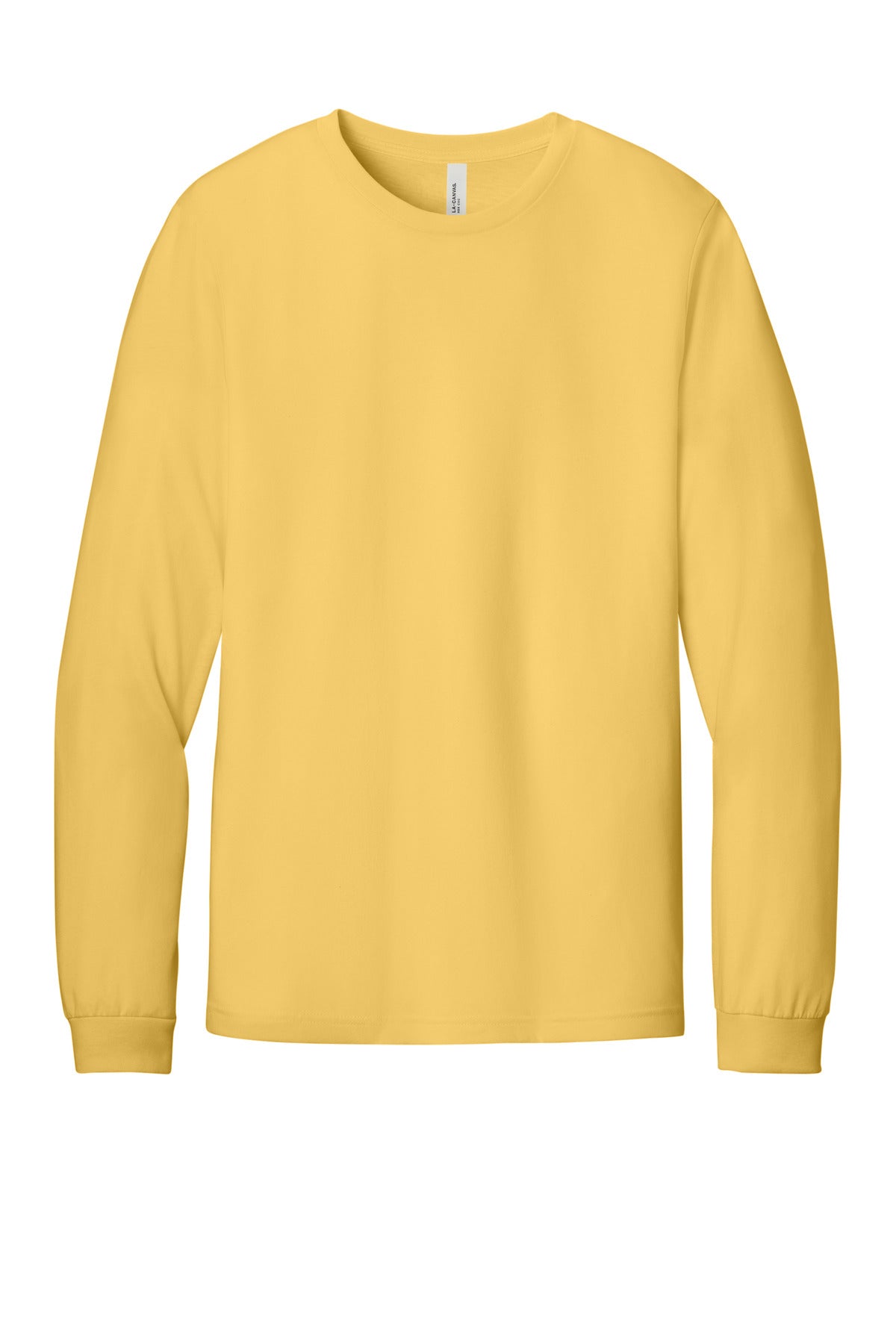 BELLA+CANVAS Unisex Heather CVC Long Sleeve Tee - Heather Yellow Gold
