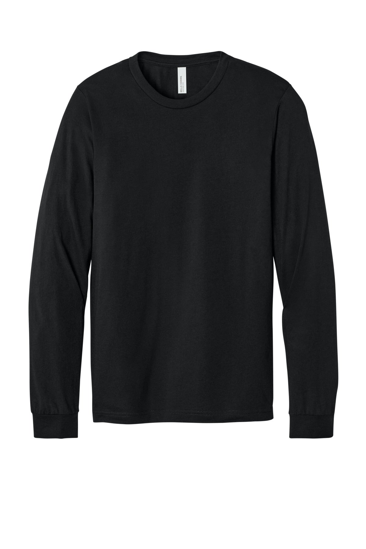 BELLA+CANVAS Unisex Heather CVC Long Sleeve Tee - Solid Black Blend