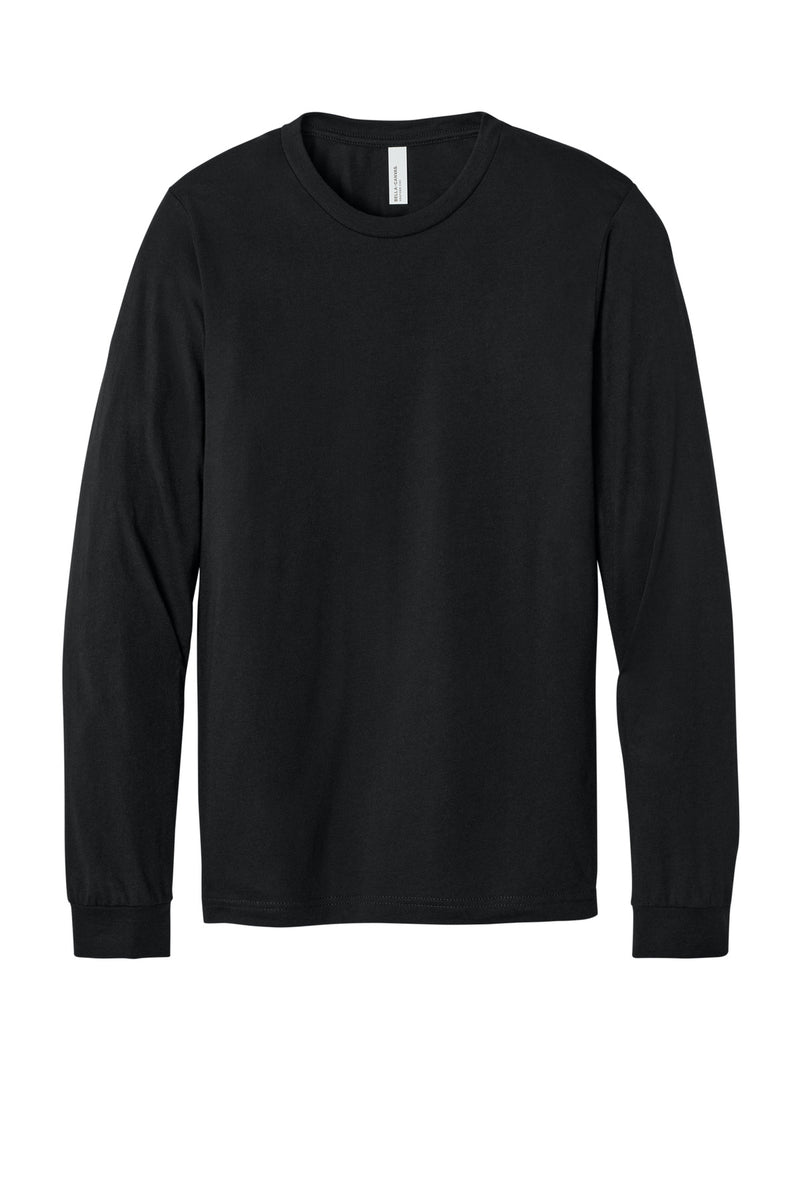 BELLA+CANVAS Unisex Heather CVC Long Sleeve Tee - Solid Black Blend