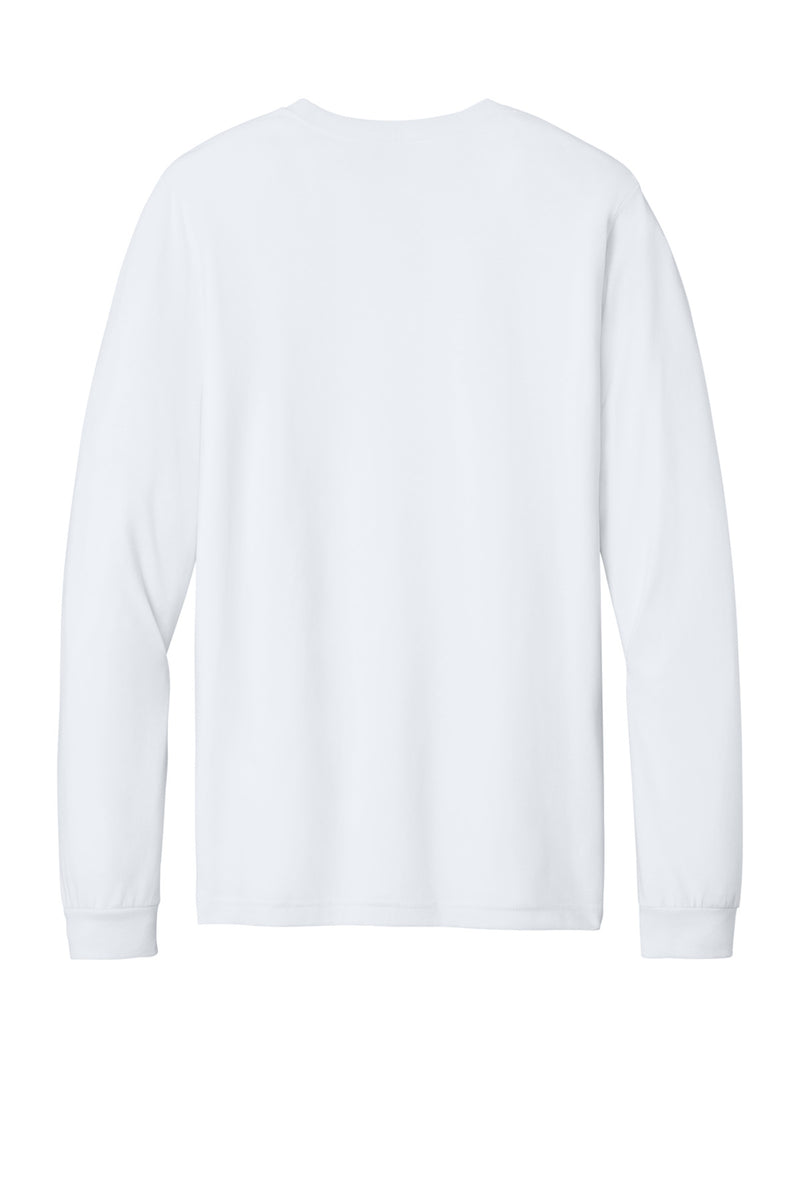 BELLA+CANVAS Unisex Heather CVC Long Sleeve Tee - Solid White Blend