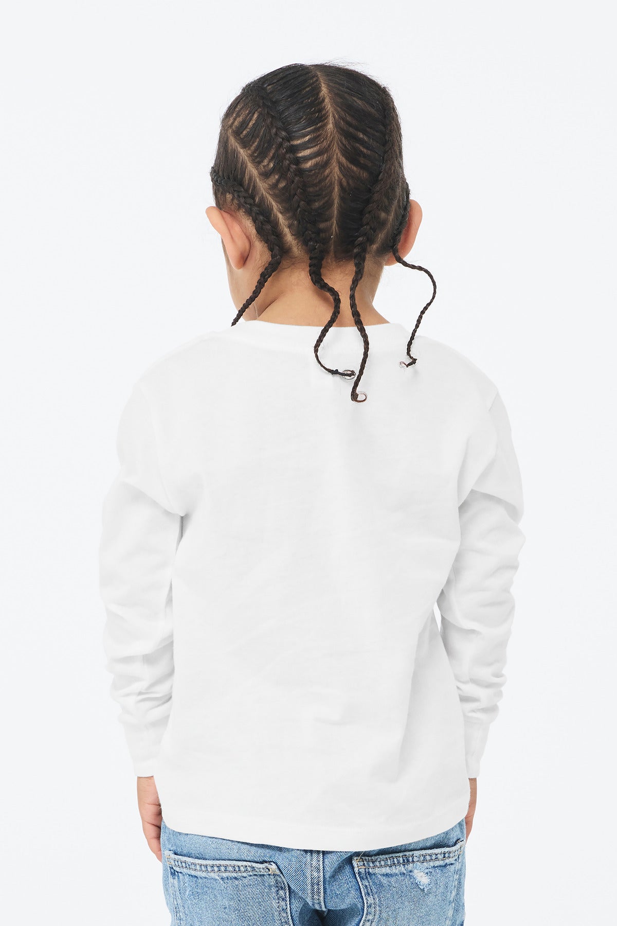 BELLA+CANVAS Toddler Jersey Long Sleeve Tee - White