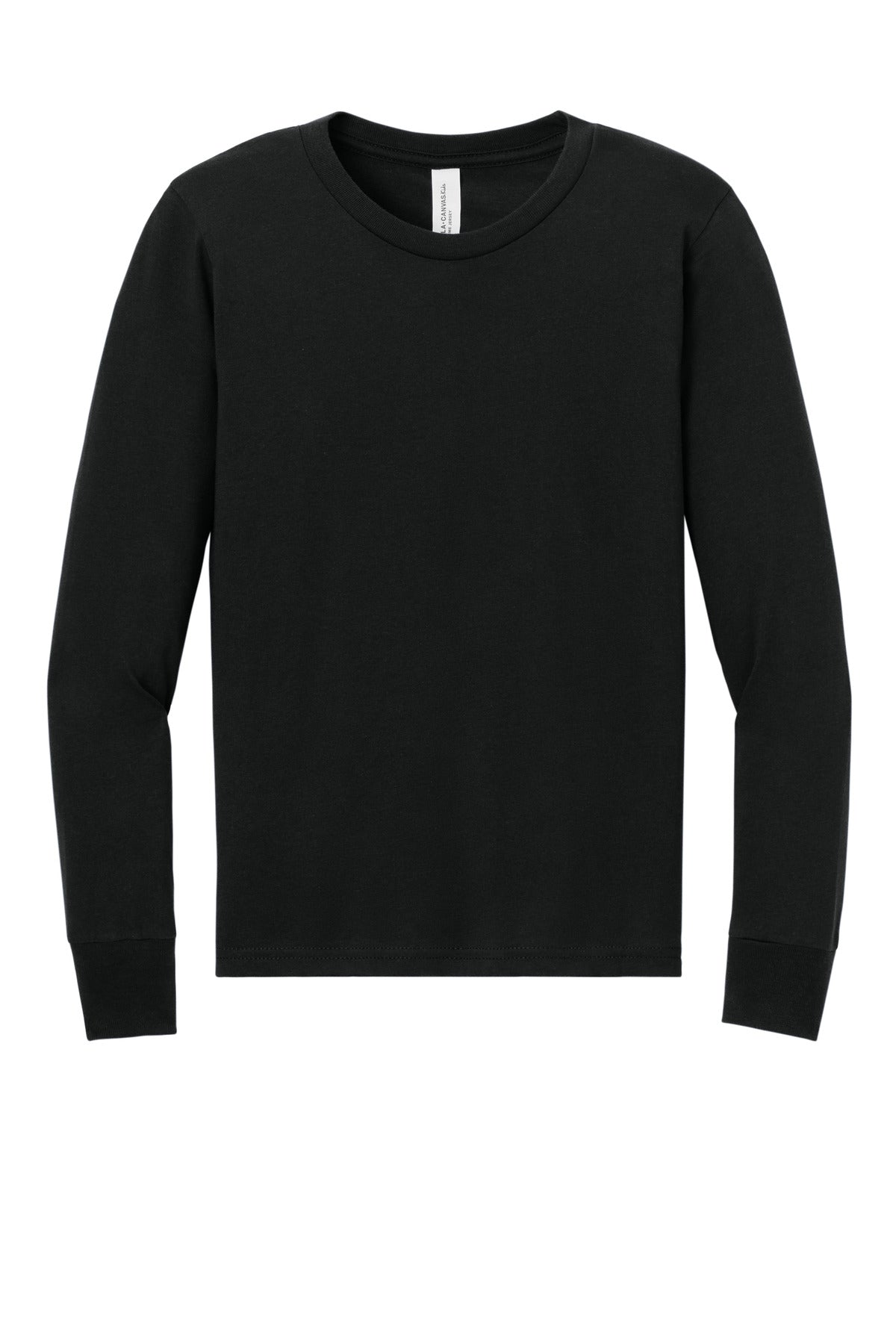 BELLA+CANVAS Youth Jersey Long Sleeve Tee - Black