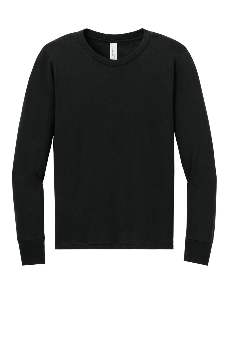 BELLA+CANVAS Youth Jersey Long Sleeve Tee - Black