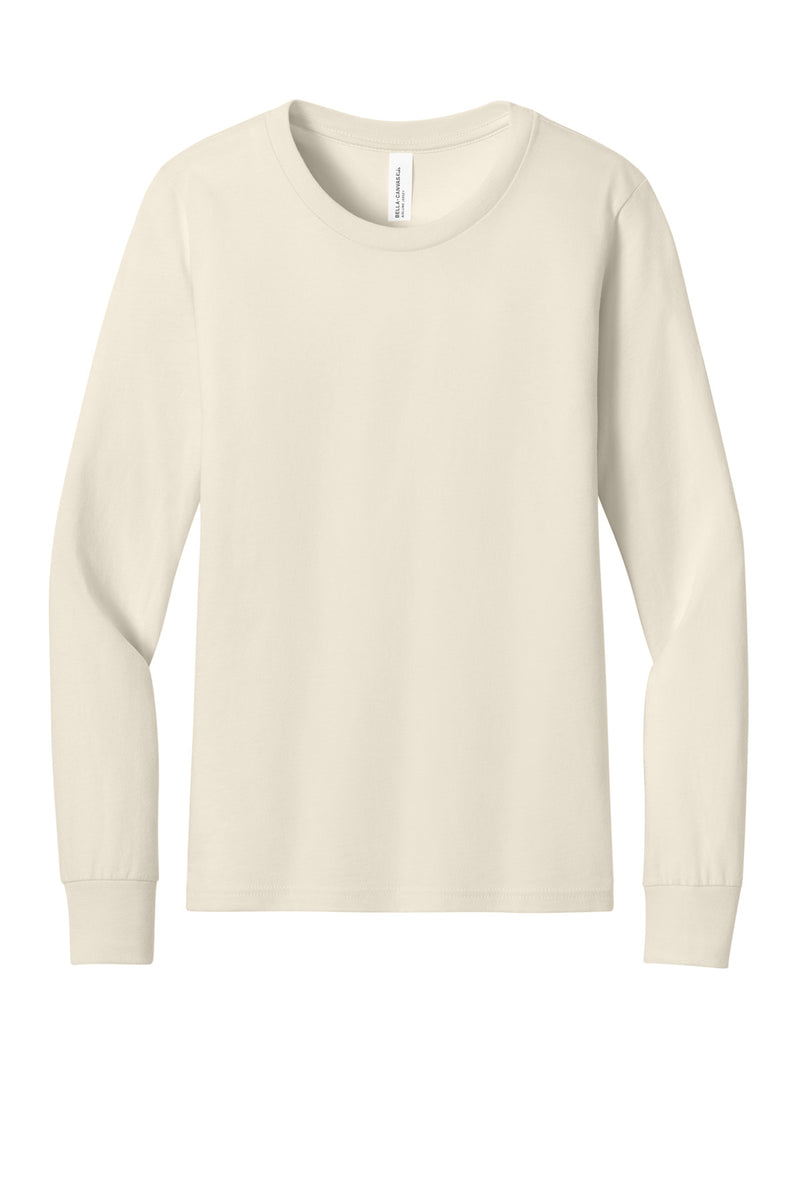 BELLA+CANVAS Youth Jersey Long Sleeve Tee - Natural