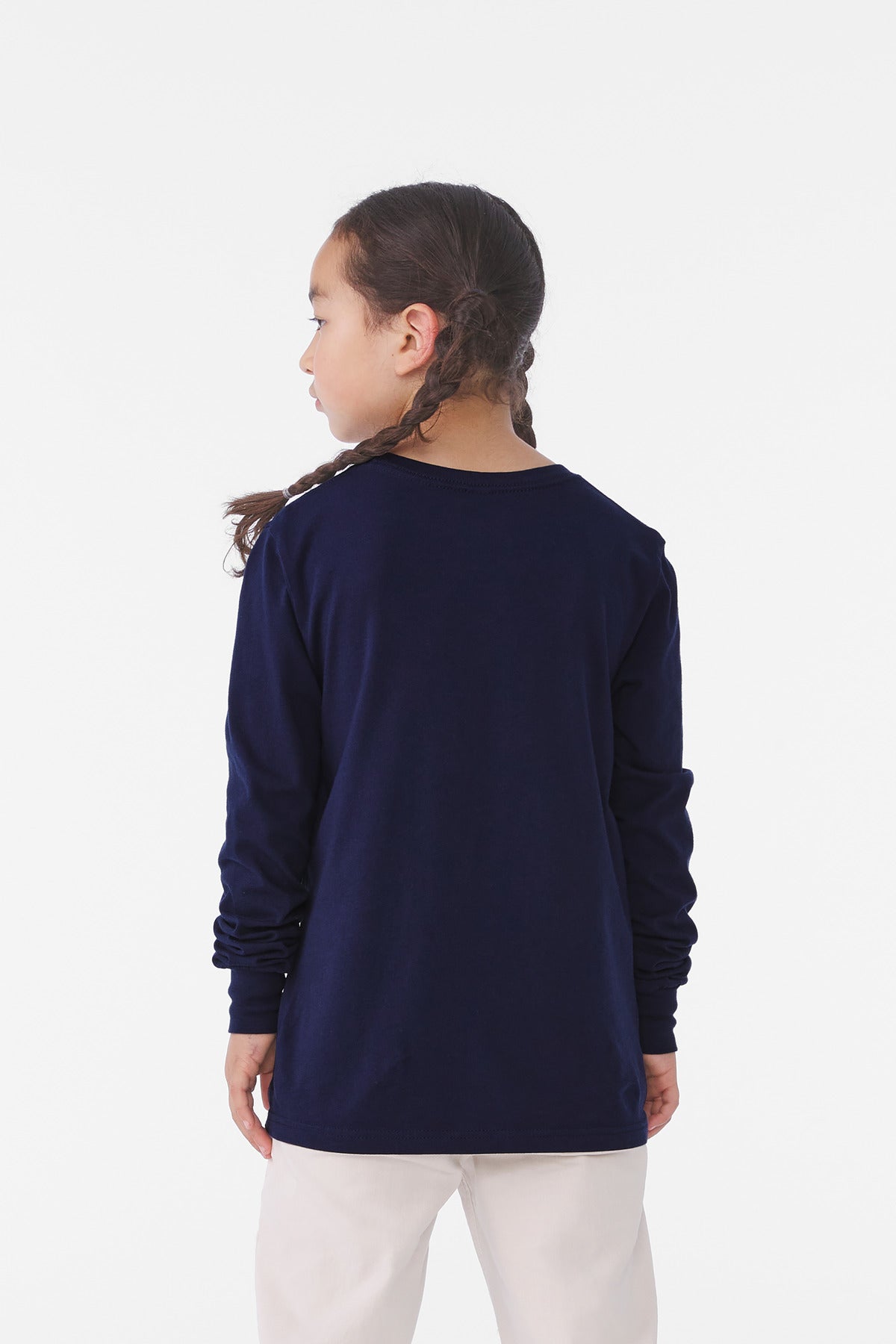 BELLA+CANVAS Youth Jersey Long Sleeve Tee - Navy