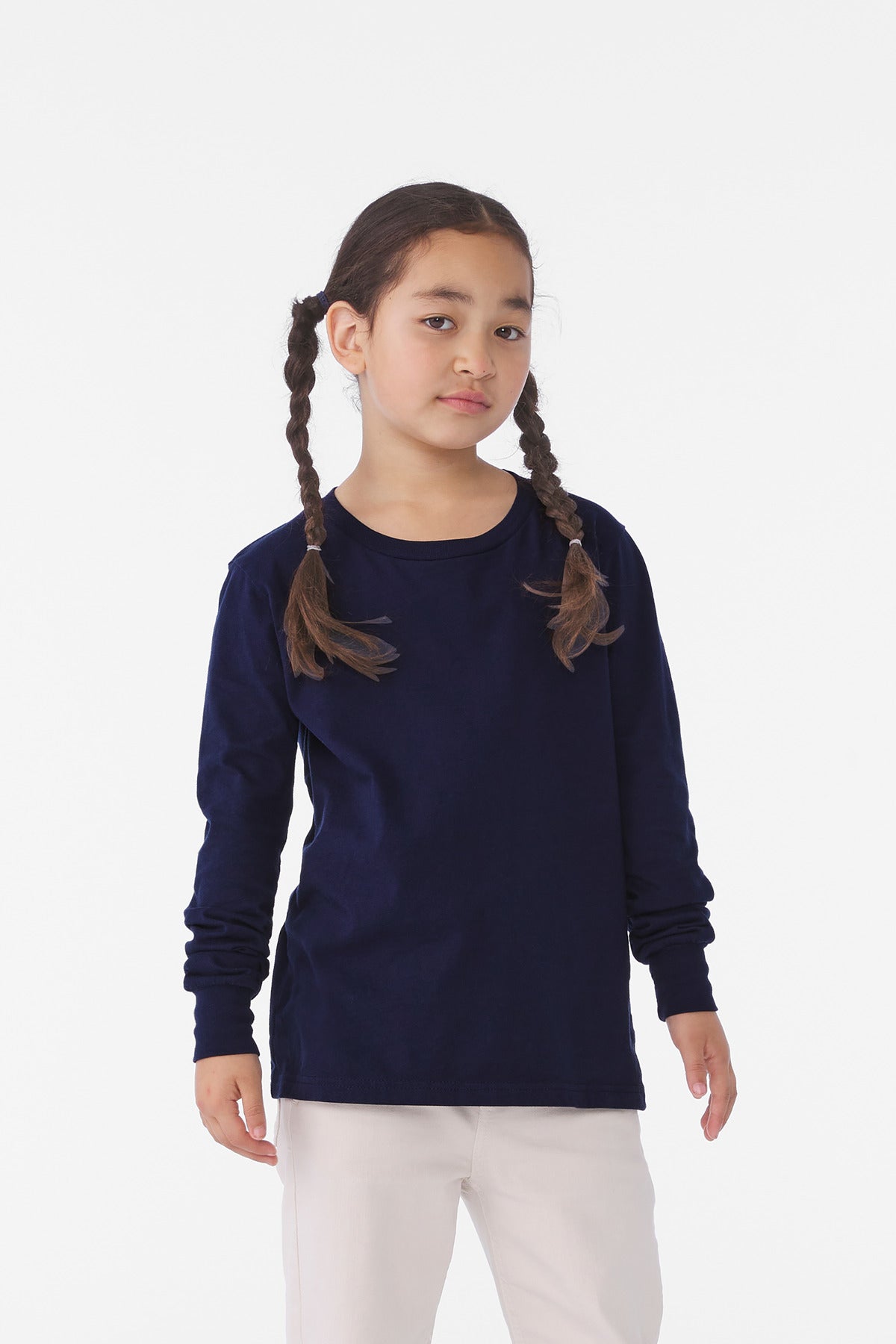 BELLA+CANVAS Youth Jersey Long Sleeve Tee - Navy
