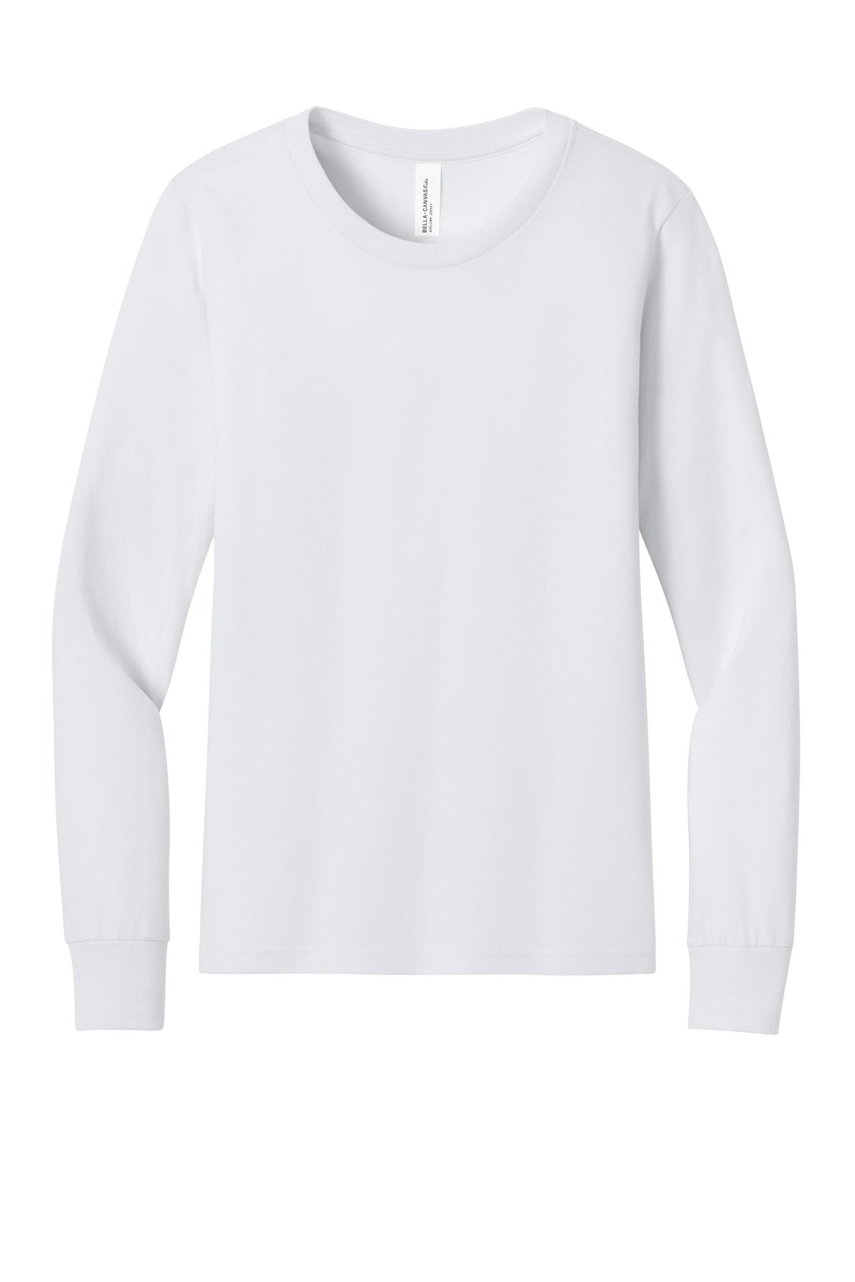 BELLA+CANVAS Youth Jersey Long Sleeve Tee - White