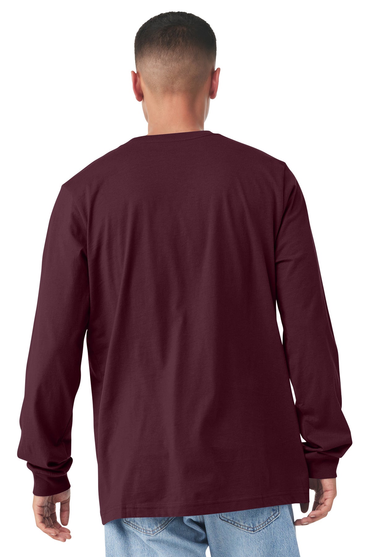 BELLA+CANVAS  Unisex Jersey Long Sleeve Tee - Maroon