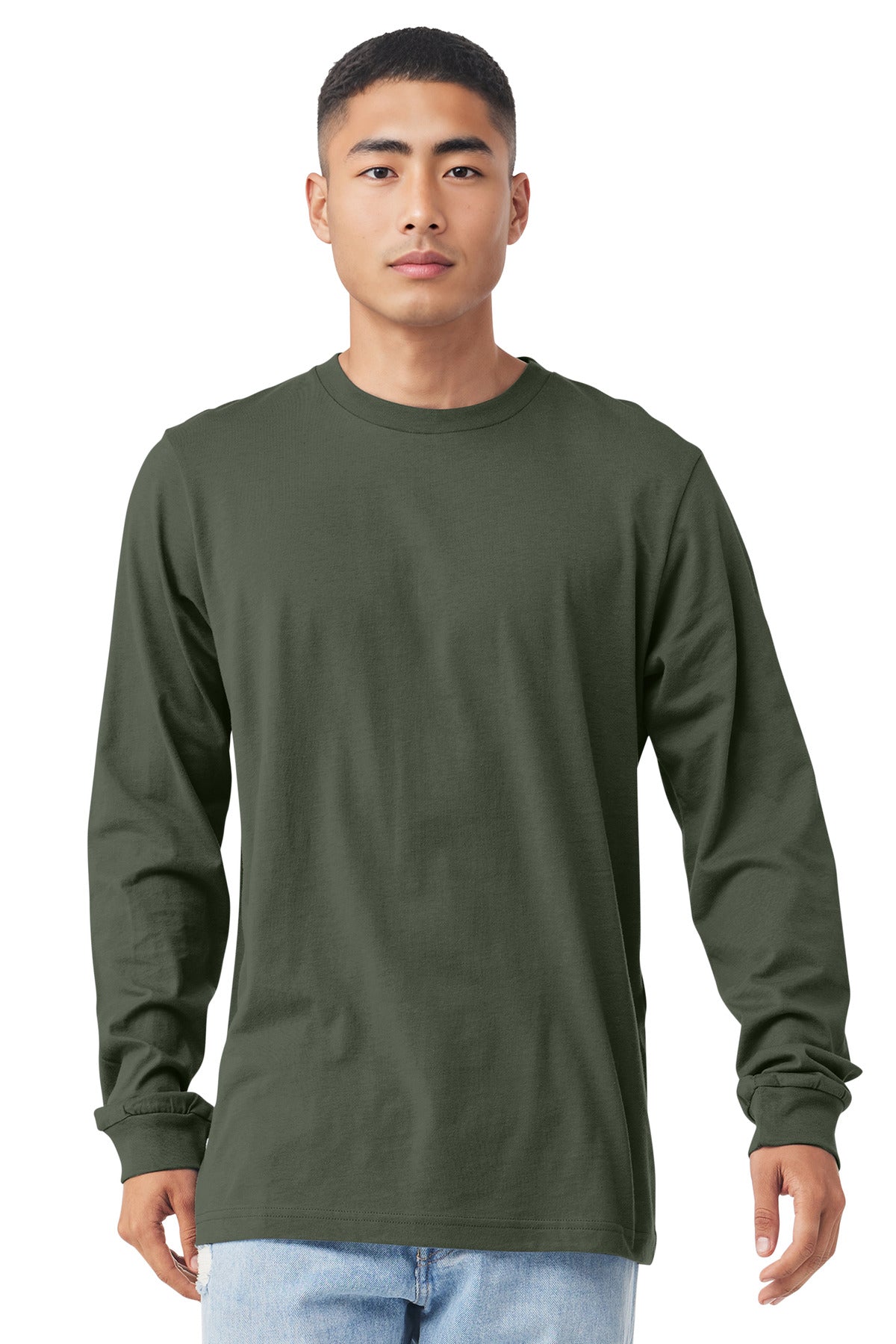 BELLA+CANVAS  Unisex Jersey Long Sleeve Tee - Military Green
