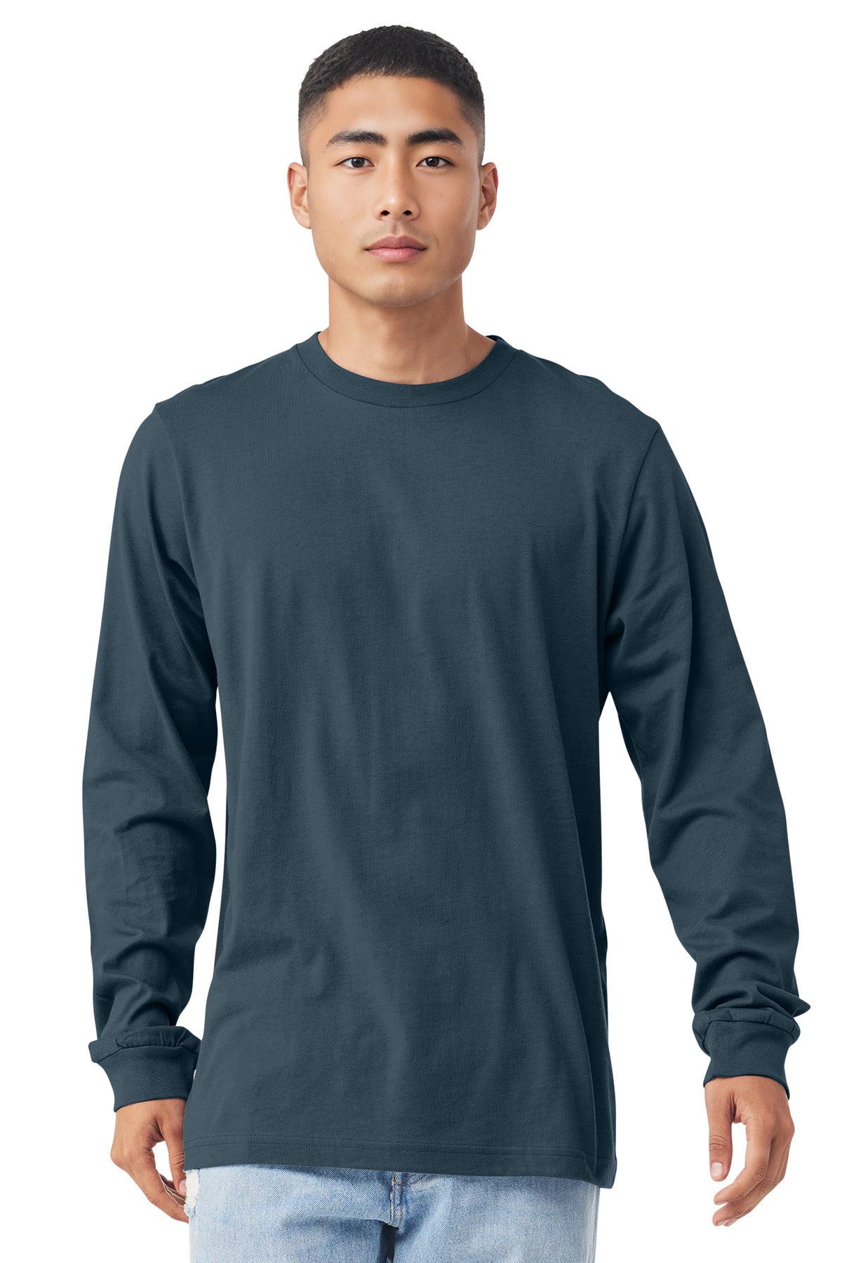 BELLA+CANVAS  Unisex Jersey Long Sleeve Tee - Vintage Navy