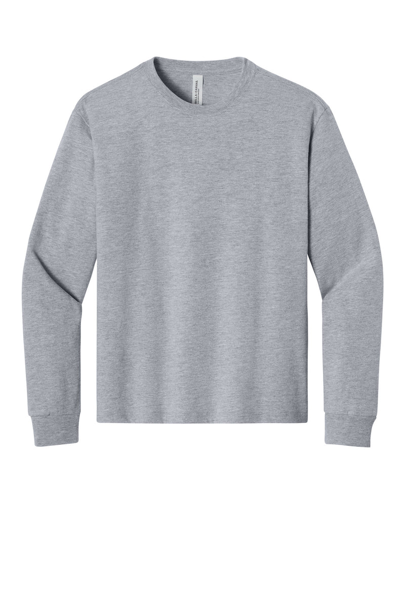 BELLA+CANVAS Youth 6-Ounce Heavyweight Long Sleeve Tee - Athletic Heather