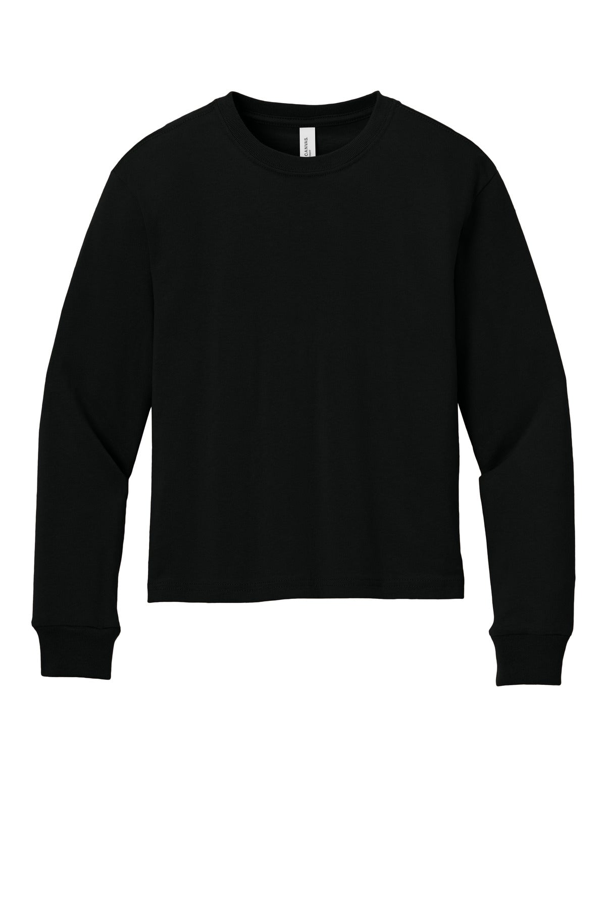 BELLA+CANVAS Youth 6-Ounce Heavyweight Long Sleeve Tee - Black