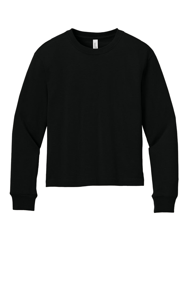 BELLA+CANVAS Youth 6-Ounce Heavyweight Long Sleeve Tee - Black