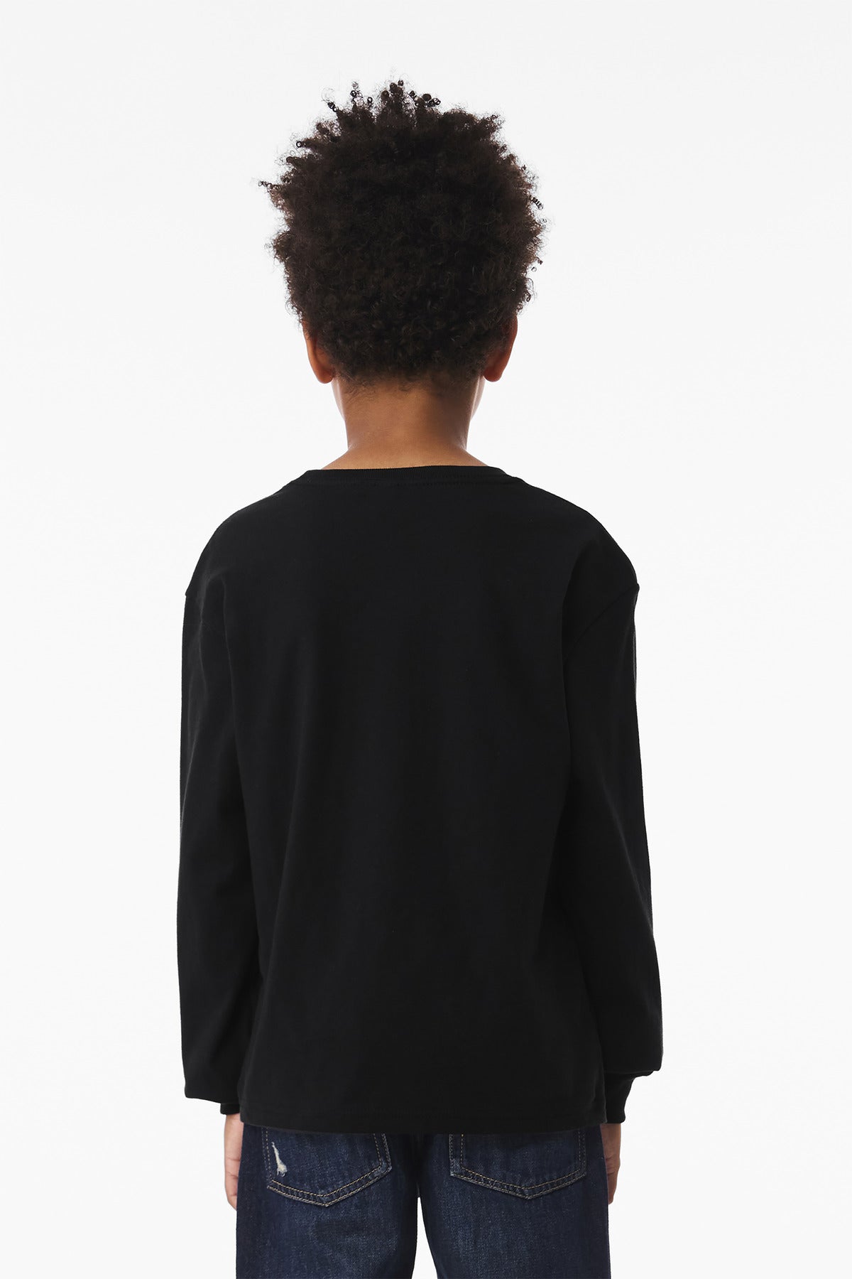 BELLA+CANVAS Youth 6-Ounce Heavyweight Long Sleeve Tee - Black