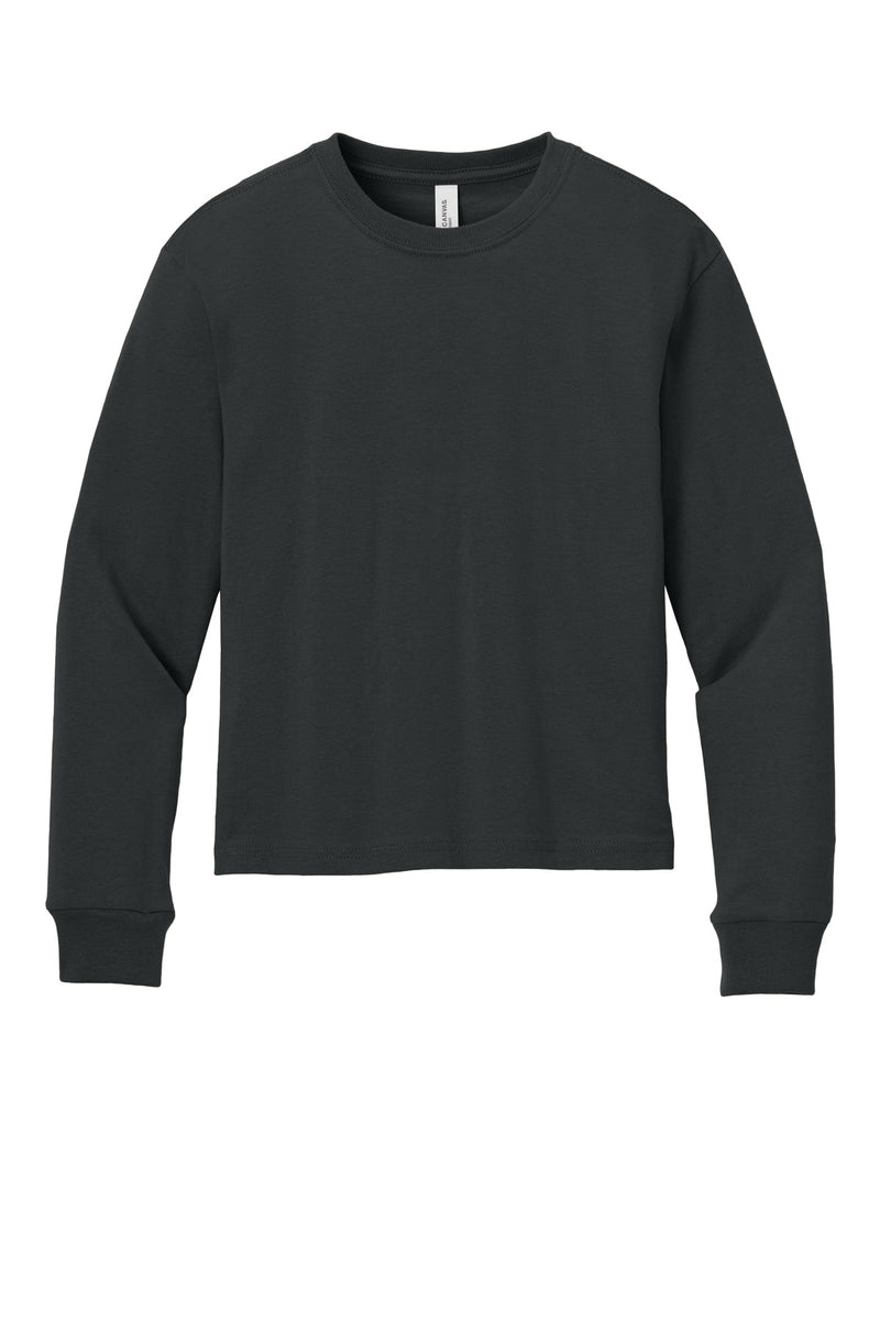 BELLA+CANVAS Youth 6-Ounce Heavyweight Long Sleeve Tee - Dark Grey
