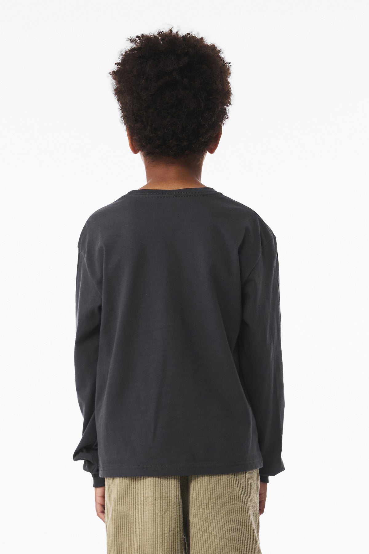 BELLA+CANVAS Youth 6-Ounce Heavyweight Long Sleeve Tee - Dark Grey