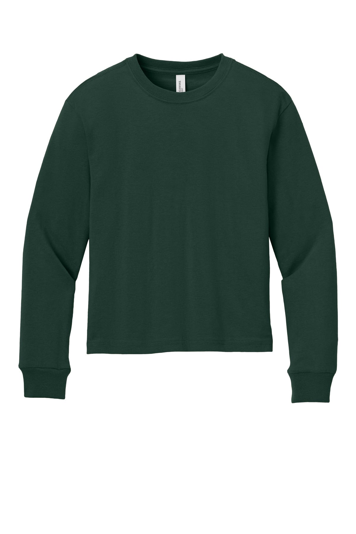 BELLA+CANVAS Youth 6-Ounce Heavyweight Long Sleeve Tee - Forest