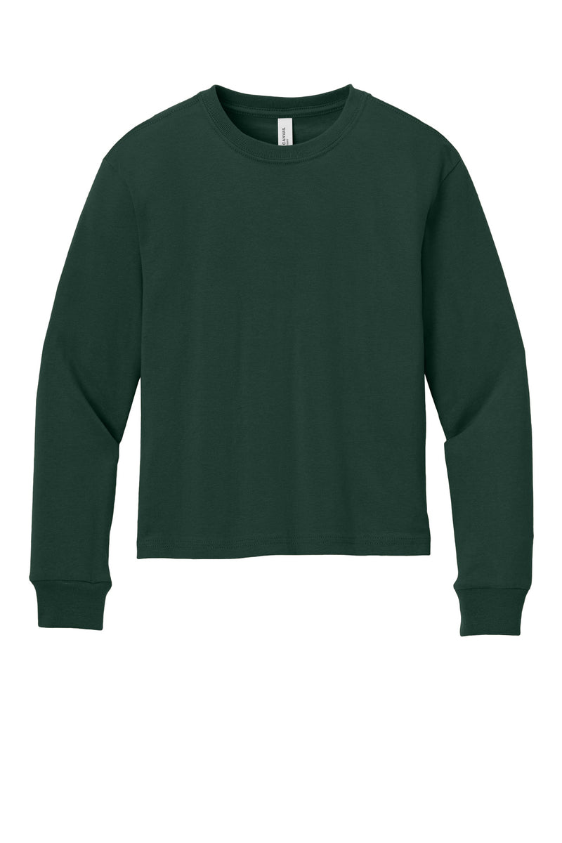 BELLA+CANVAS Youth 6-Ounce Heavyweight Long Sleeve Tee - Forest