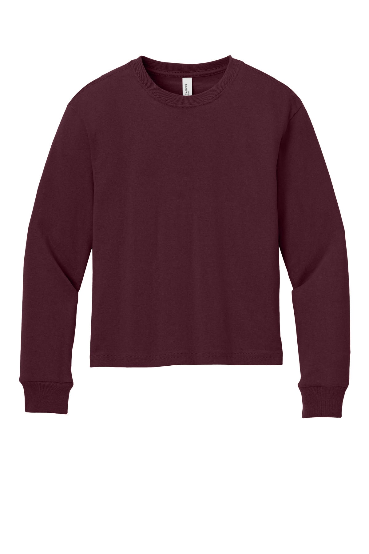 BELLA+CANVAS Youth 6-Ounce Heavyweight Long Sleeve Tee - Maroon