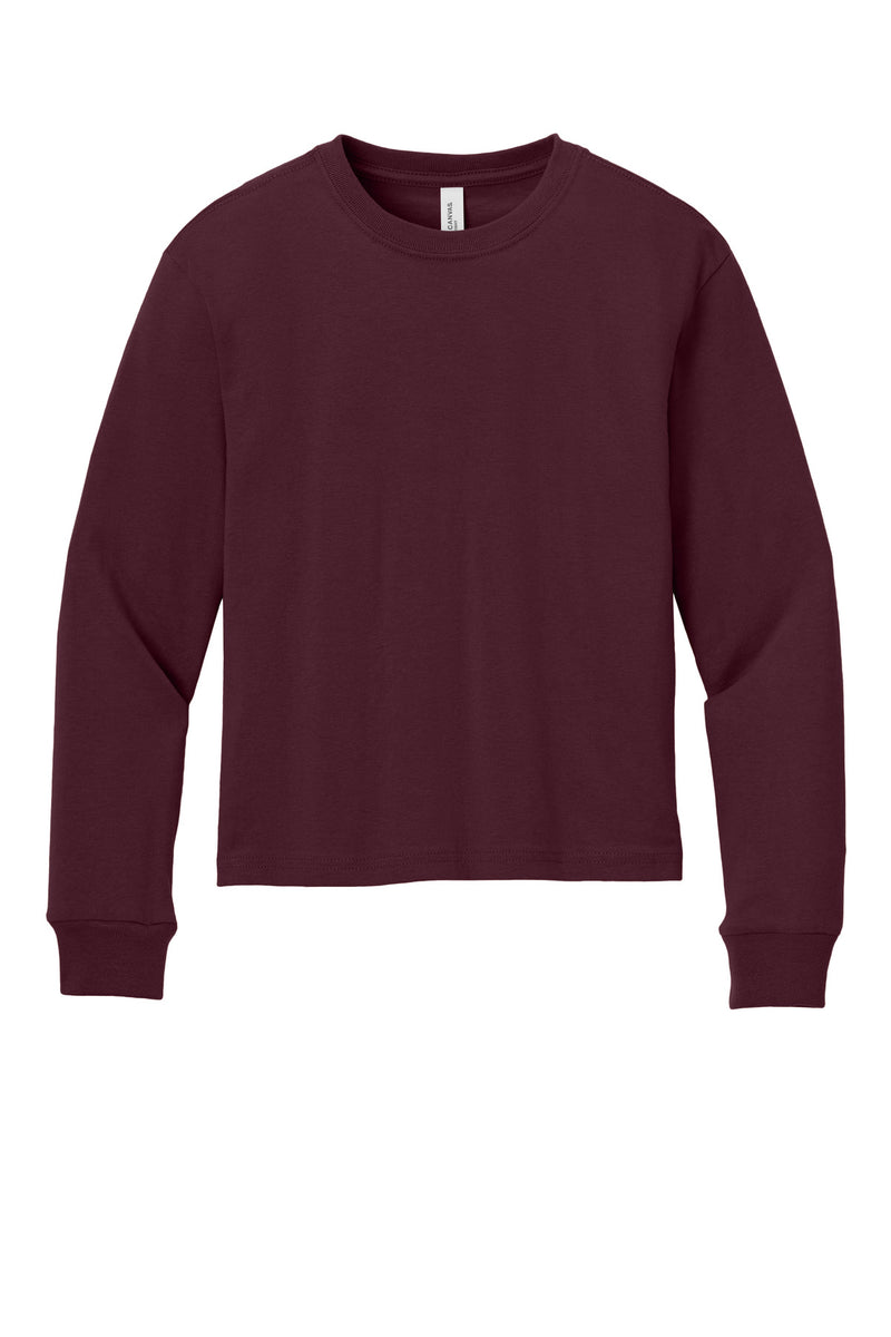 BELLA+CANVAS Youth 6-Ounce Heavyweight Long Sleeve Tee - Maroon