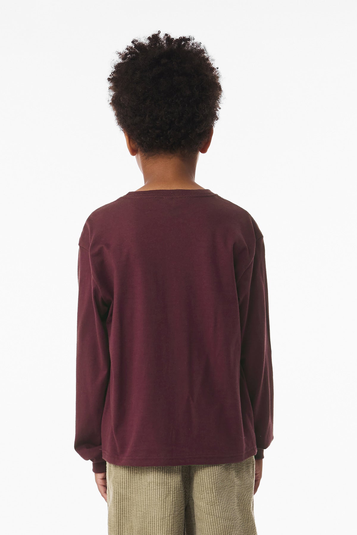 BELLA+CANVAS Youth 6-Ounce Heavyweight Long Sleeve Tee - Maroon