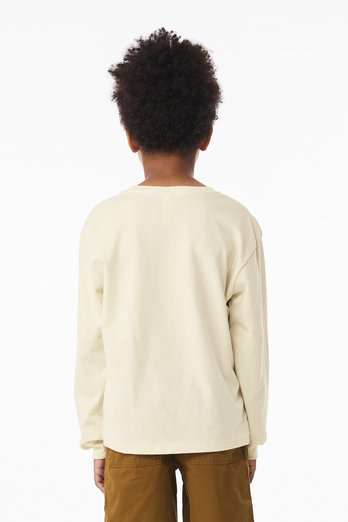BELLA+CANVAS Youth 6-Ounce Heavyweight Long Sleeve Tee - Natural
