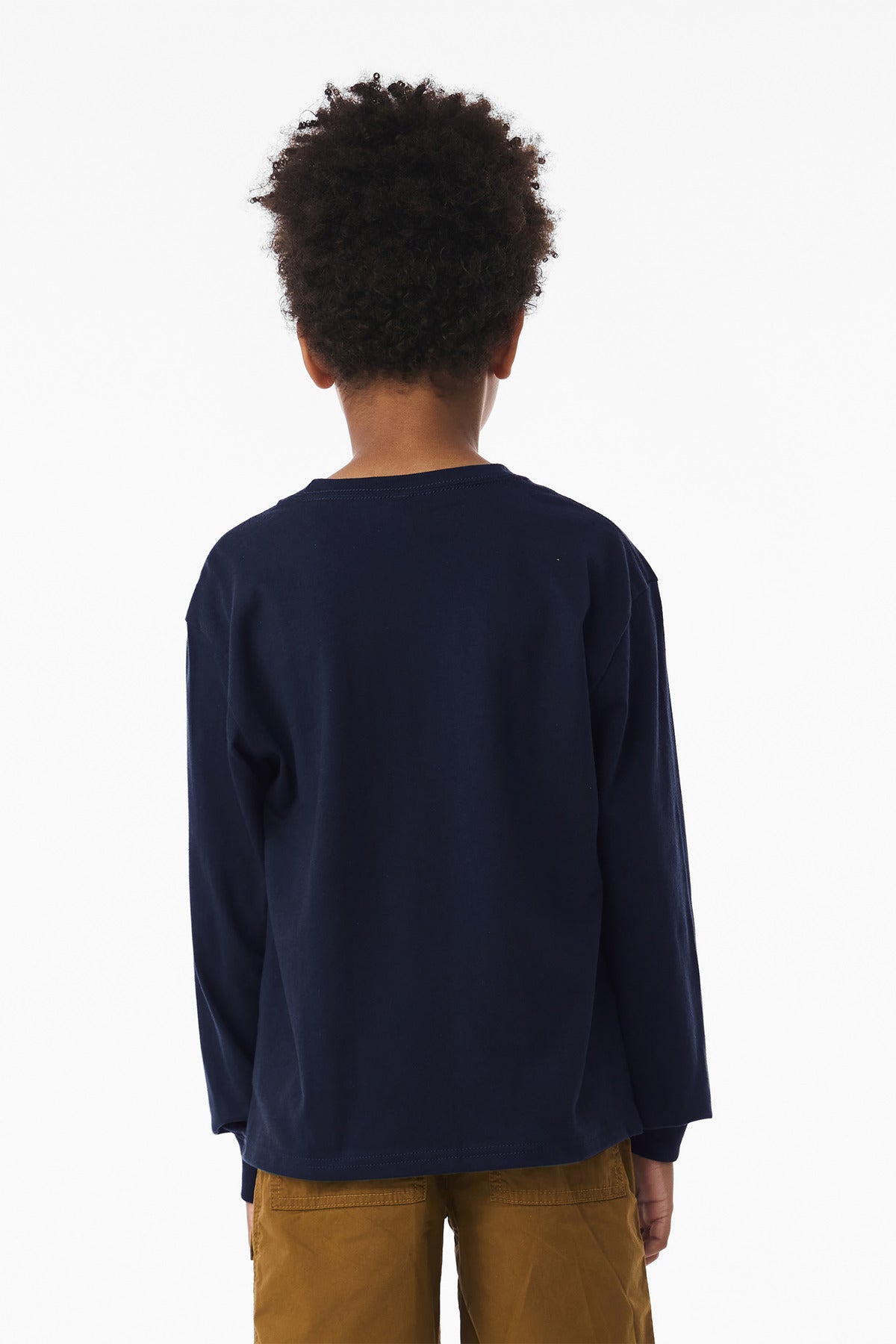 BELLA+CANVAS Youth 6-Ounce Heavyweight Long Sleeve Tee - Navy