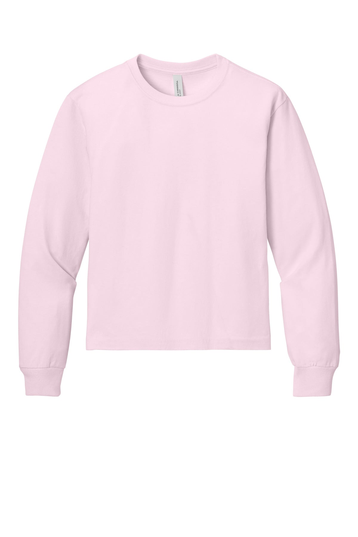 BELLA+CANVAS Youth 6-Ounce Heavyweight Long Sleeve Tee - Soft Pink