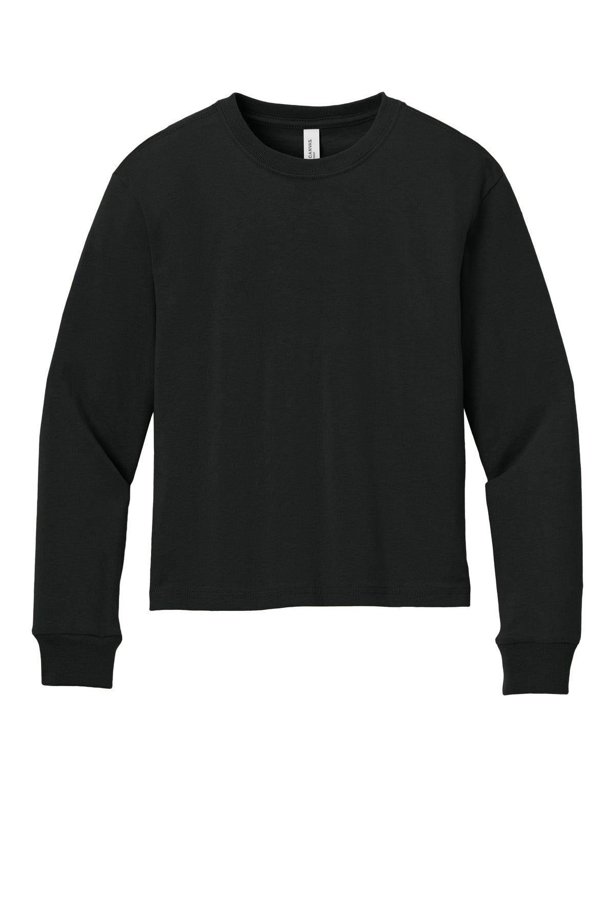 BELLA+CANVAS Youth 6-Ounce Heavyweight Long Sleeve Tee - Vintage Black