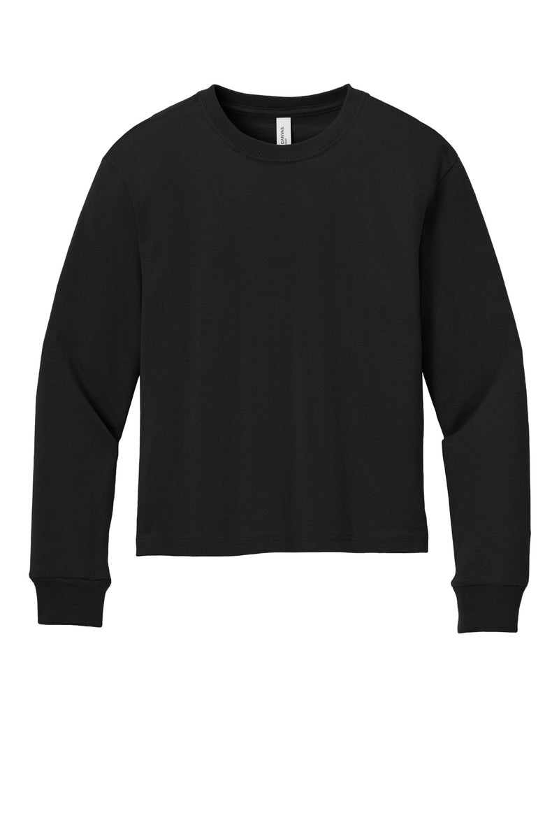 BELLA+CANVAS Youth 6-Ounce Heavyweight Long Sleeve Tee - Vintage Black