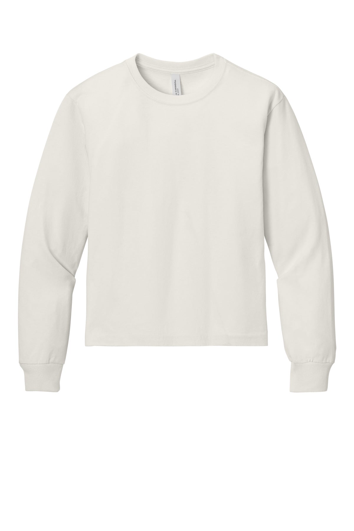 BELLA+CANVAS Youth 6-Ounce Heavyweight Long Sleeve Tee - Vintage White