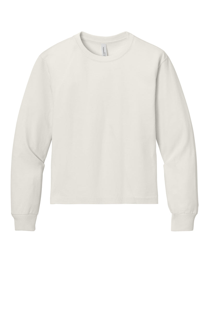 BELLA+CANVAS Youth 6-Ounce Heavyweight Long Sleeve Tee - Vintage White