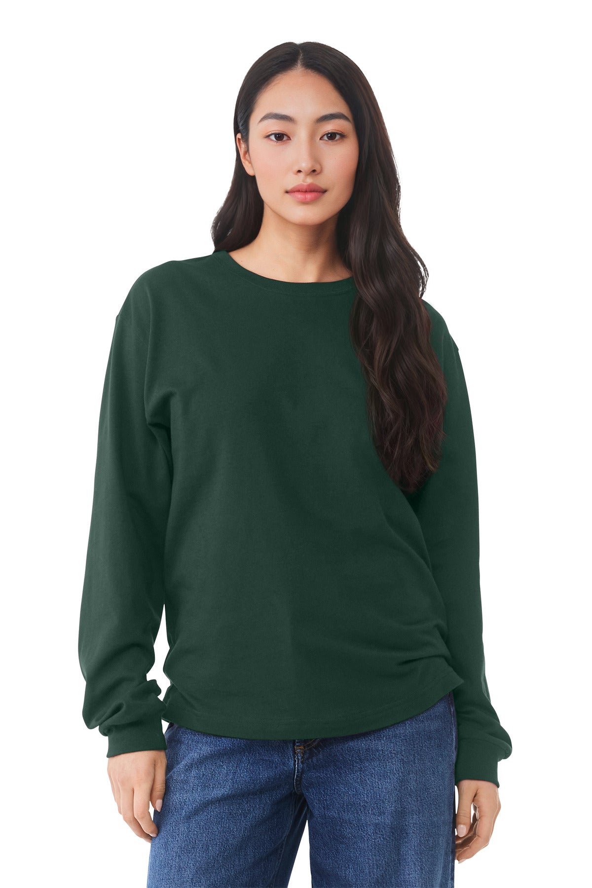 BELLA+CANVAS Unisex 6-Ounce Heavyweight Long Sleeve Tee - Forest