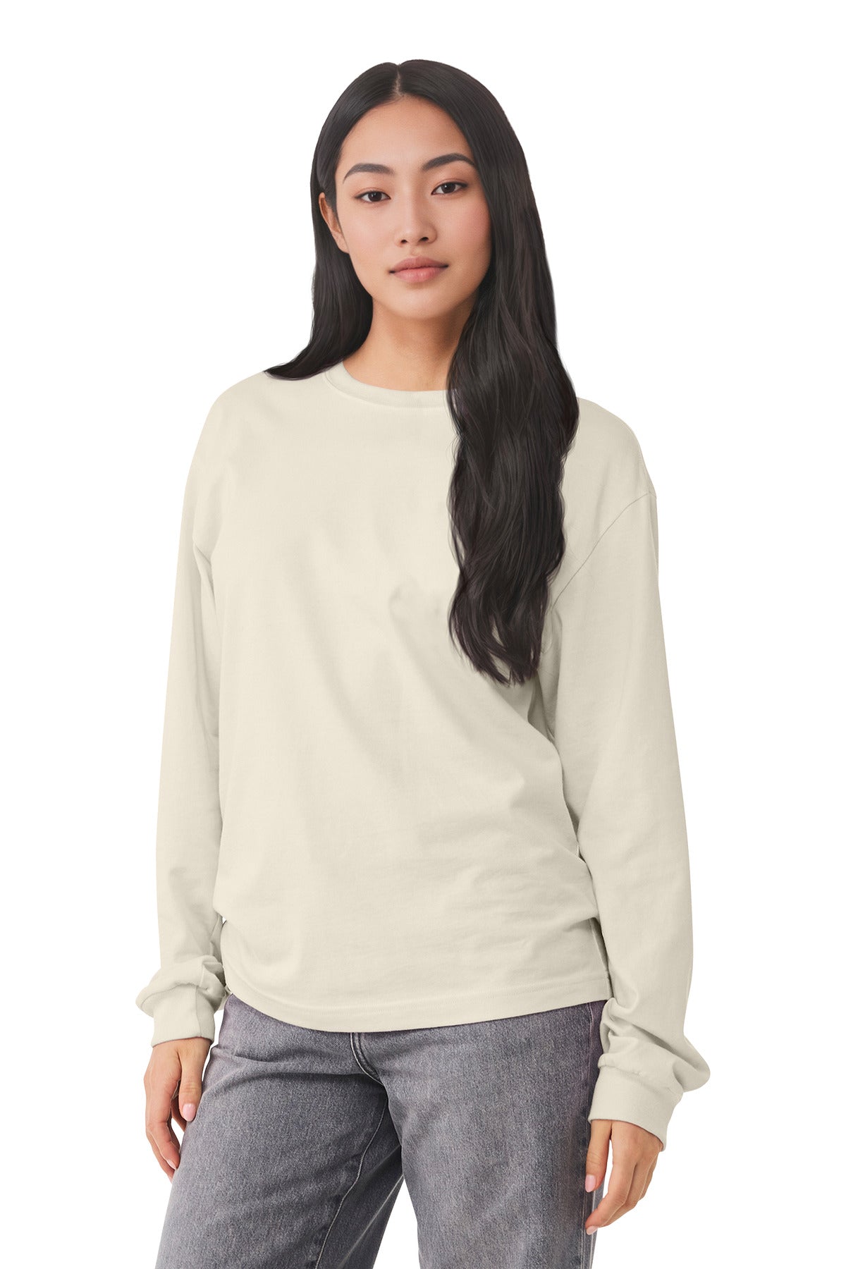 BELLA+CANVAS Unisex 6-Ounce Heavyweight Long Sleeve Tee - Natural