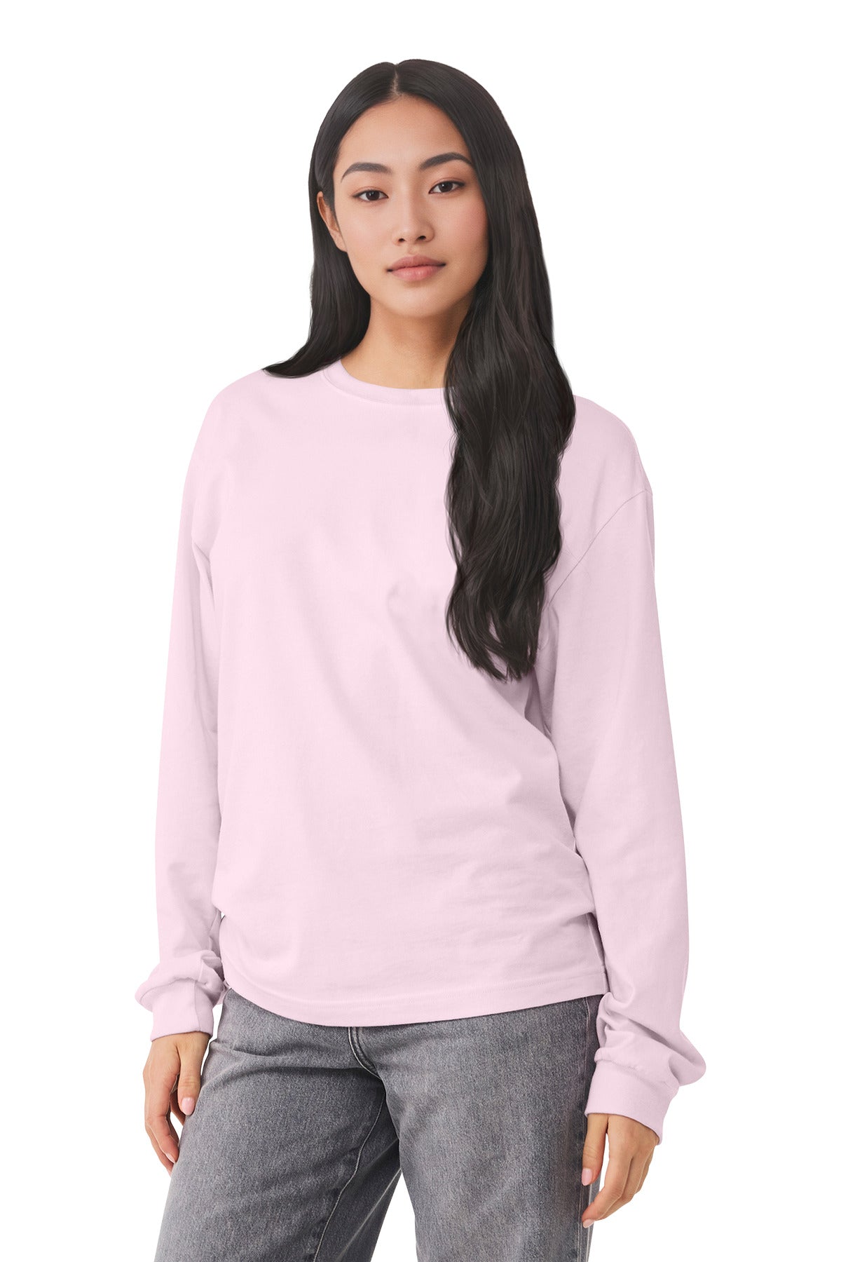 BELLA+CANVAS Unisex 6-Ounce Heavyweight Long Sleeve Tee - Soft Pink