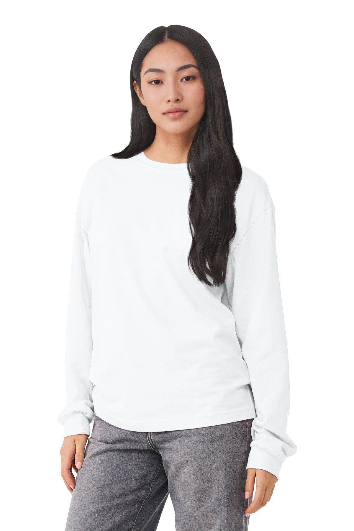 BELLA+CANVAS Unisex 6-Ounce Heavyweight Long Sleeve Tee - White