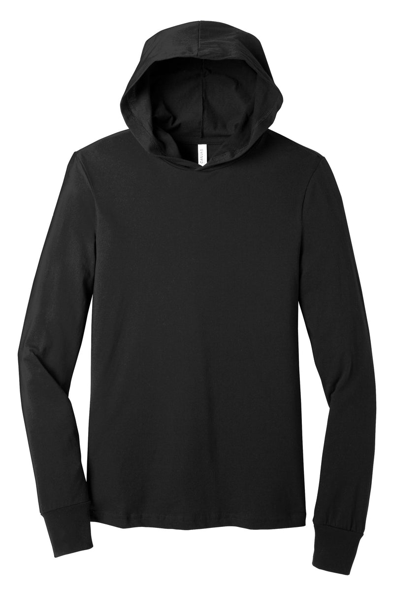 BELLA+CANVAS  Unisex Jersey Long Sleeve Hoodie - Black