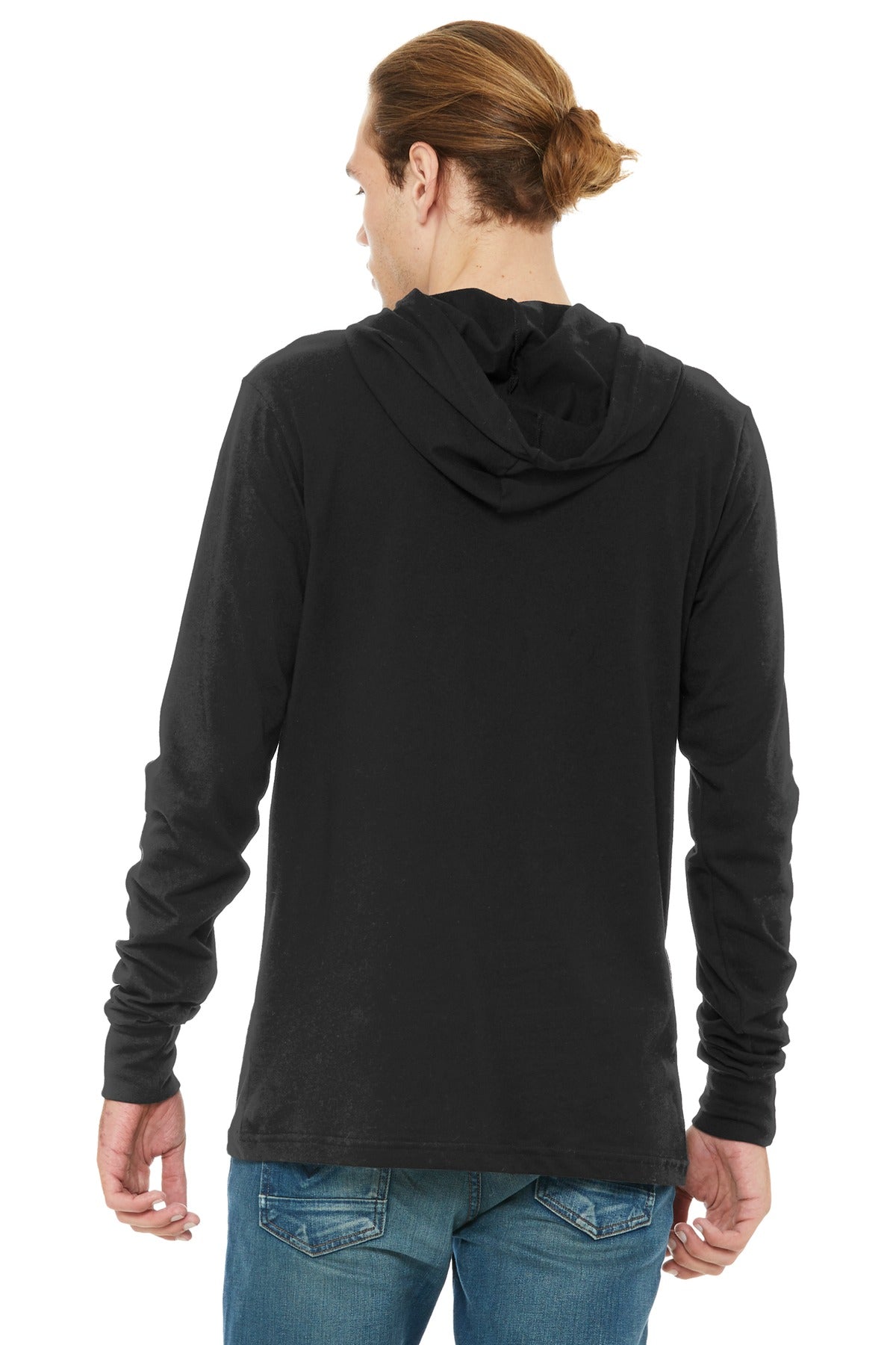 BELLA+CANVAS  Unisex Jersey Long Sleeve Hoodie - Black
