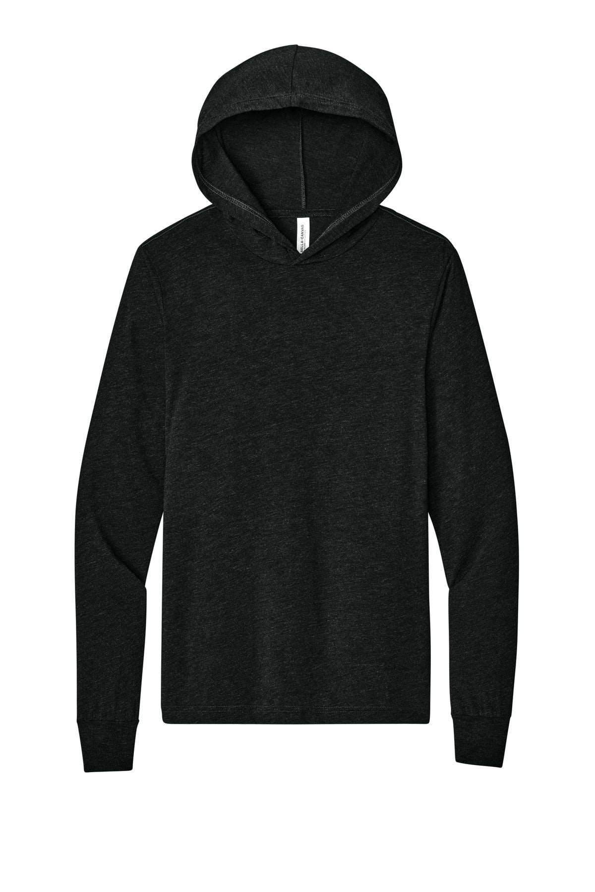 BELLA+CANVAS  Unisex Jersey Long Sleeve Hoodie - Charcoal-Black Triblend
