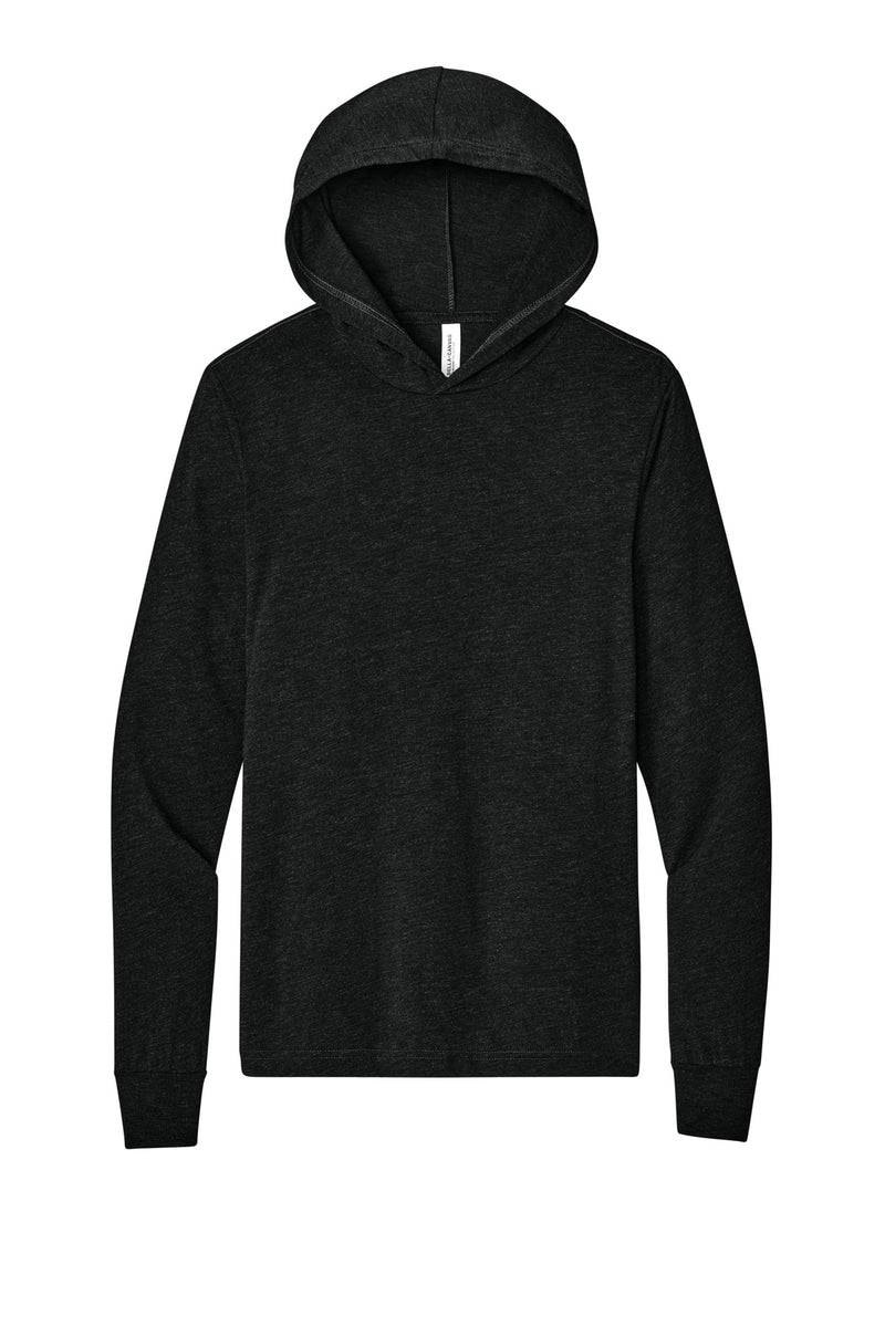 BELLA+CANVAS  Unisex Jersey Long Sleeve Hoodie - Charcoal-Black Triblend