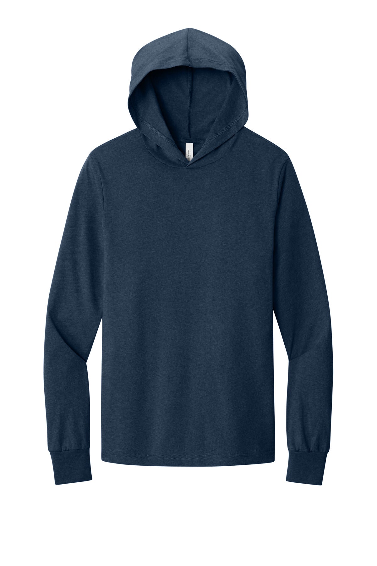 BELLA+CANVAS  Unisex Jersey Long Sleeve Hoodie - Heather Navy