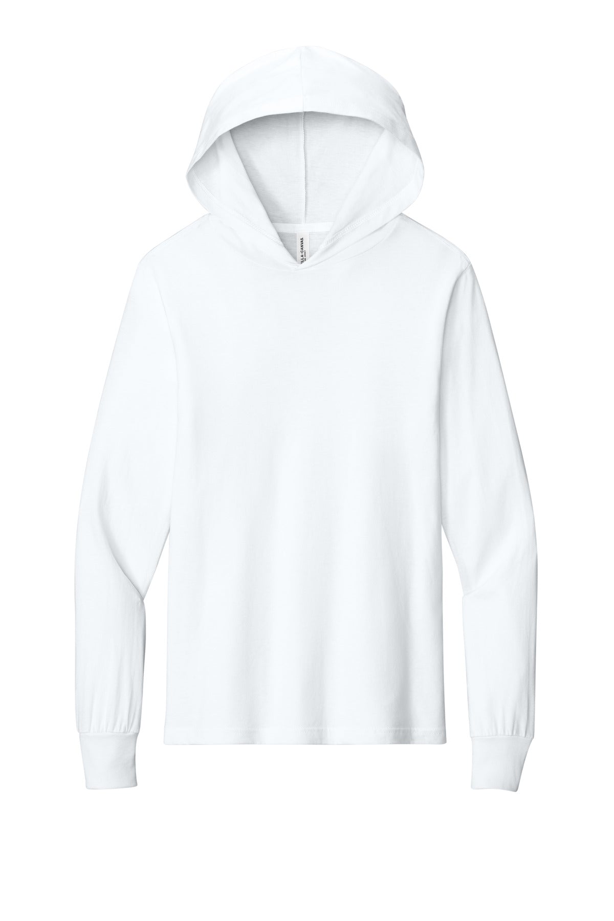 BELLA+CANVAS  Unisex Jersey Long Sleeve Hoodie - White