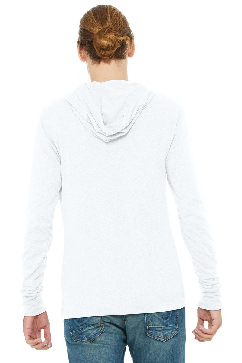 BELLA+CANVAS  Unisex Jersey Long Sleeve Hoodie - White