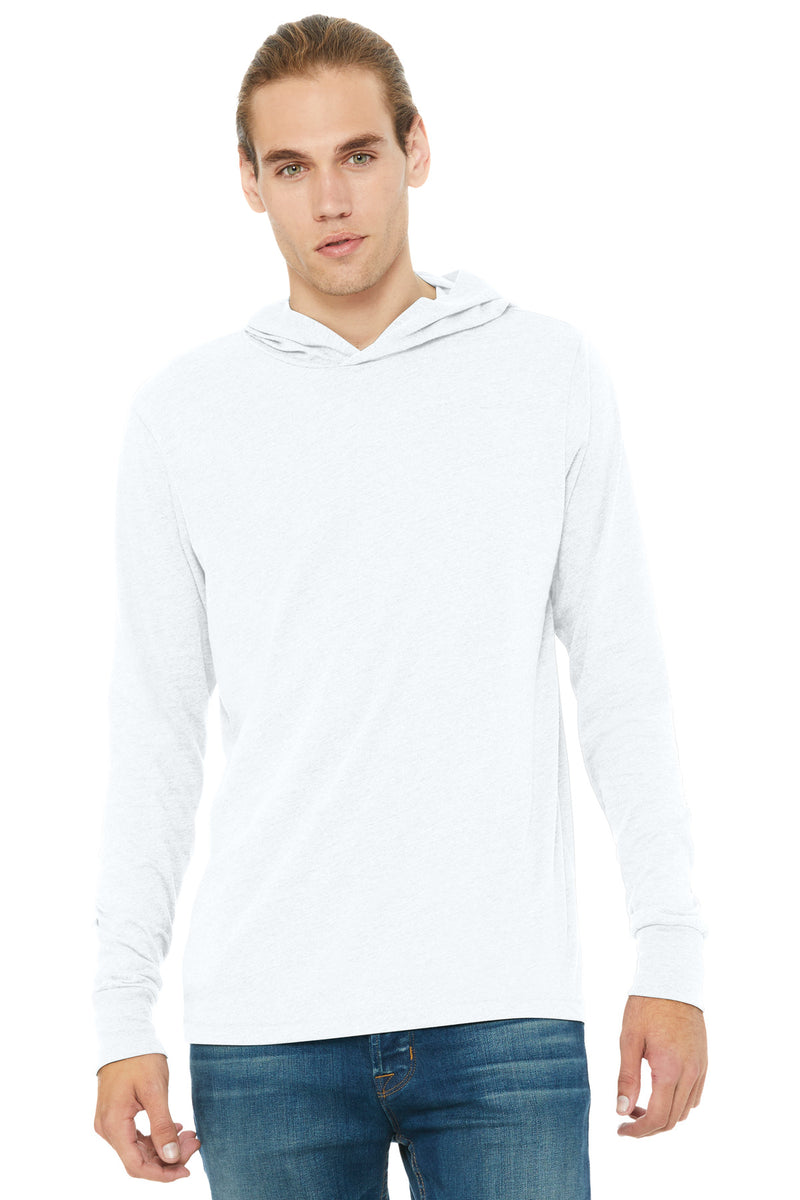 BELLA+CANVAS  Unisex Jersey Long Sleeve Hoodie - White