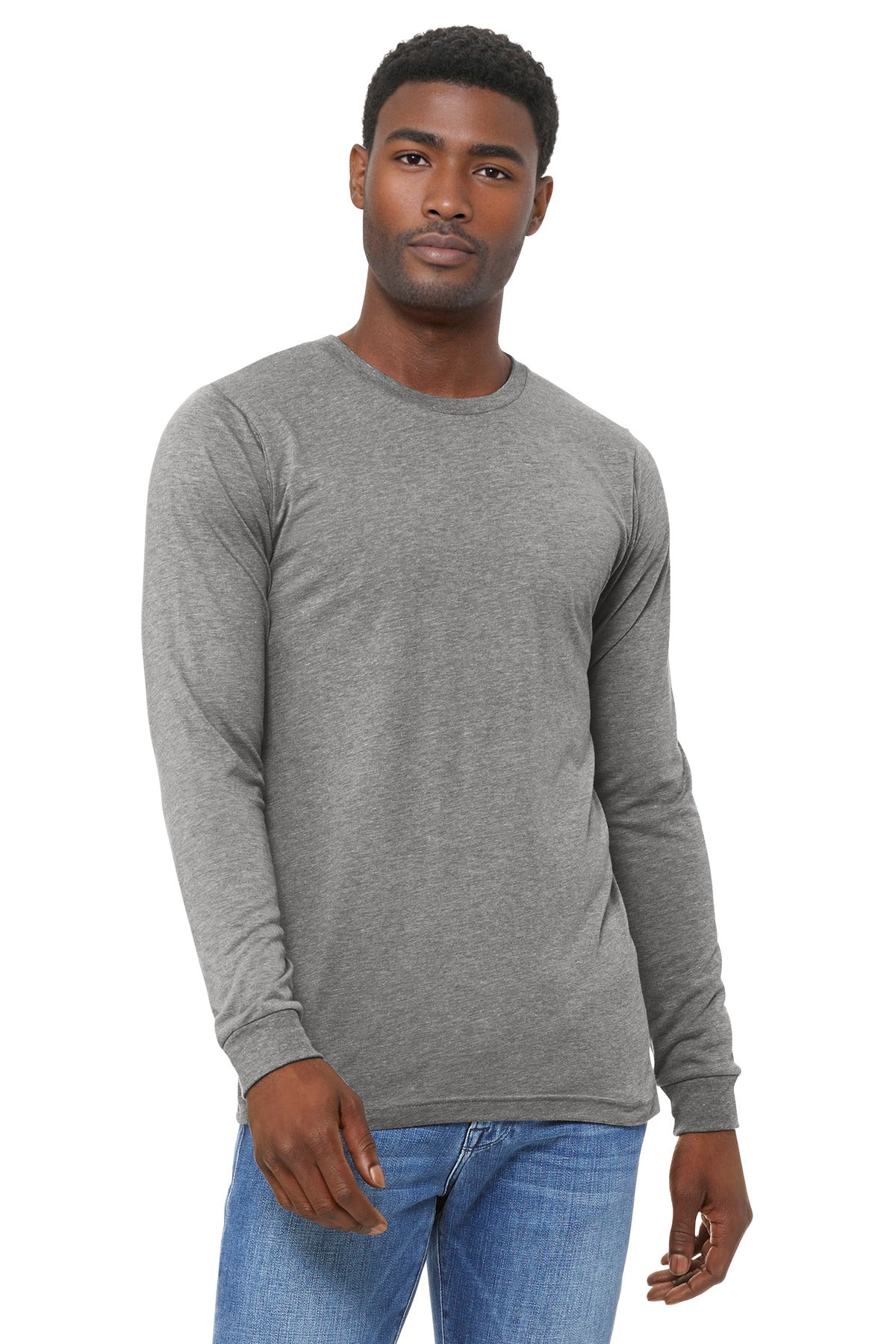 BELLA+CANVAS Unisex Triblend Long Sleeve Tee - Athletic Grey Triblend